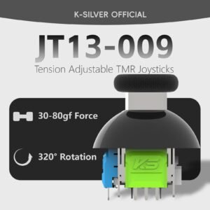 JT13-009 K-Silver Tension Adjustable TMR Magnetic Joystick Replacement