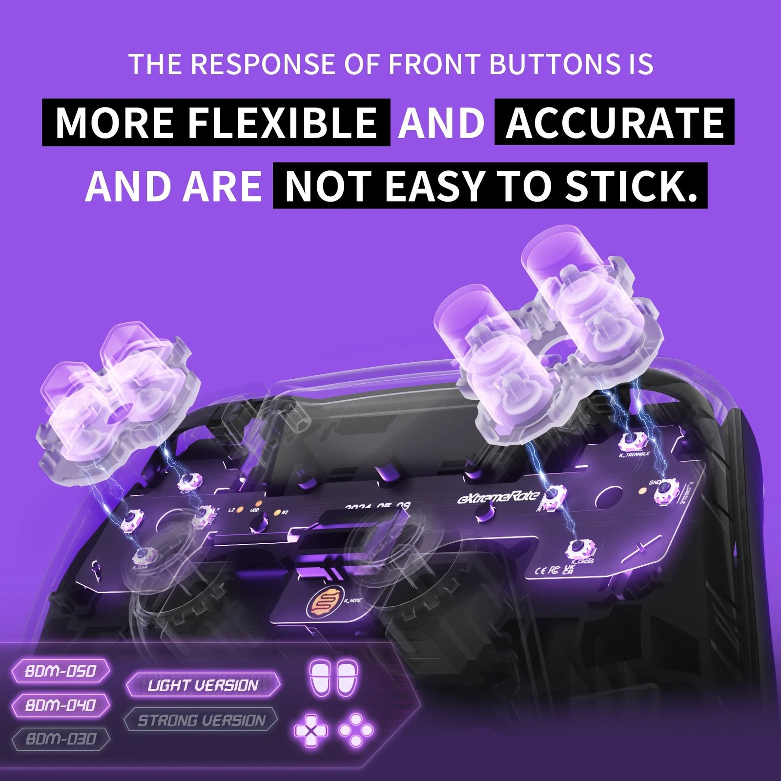 PS5 Controller Whole Clicky Kit V2, Shoulder Face Dpad Buttons – Image 5