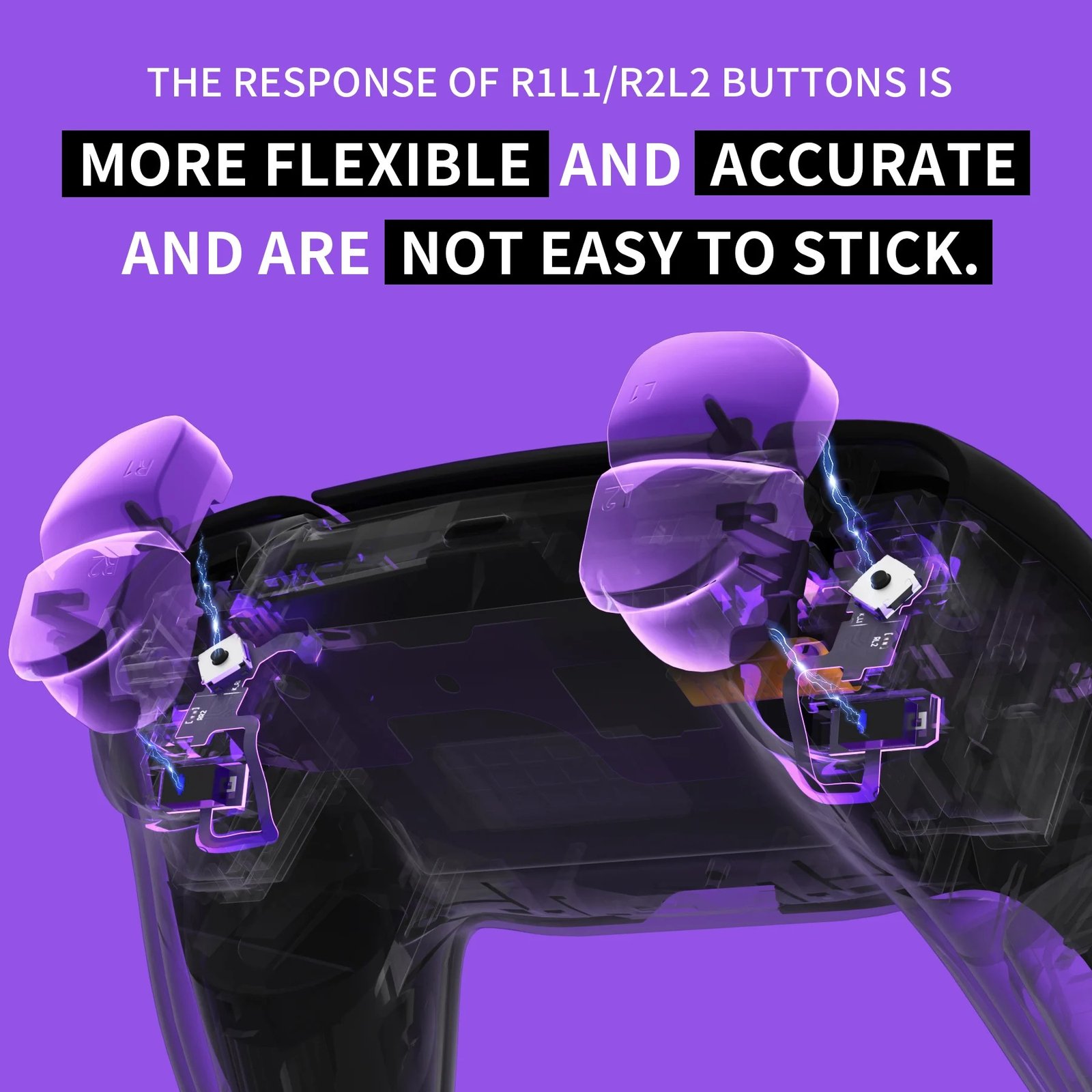 PS5 Controller Whole Clicky Kit V2, Shoulder Face Dpad Buttons – Image 6