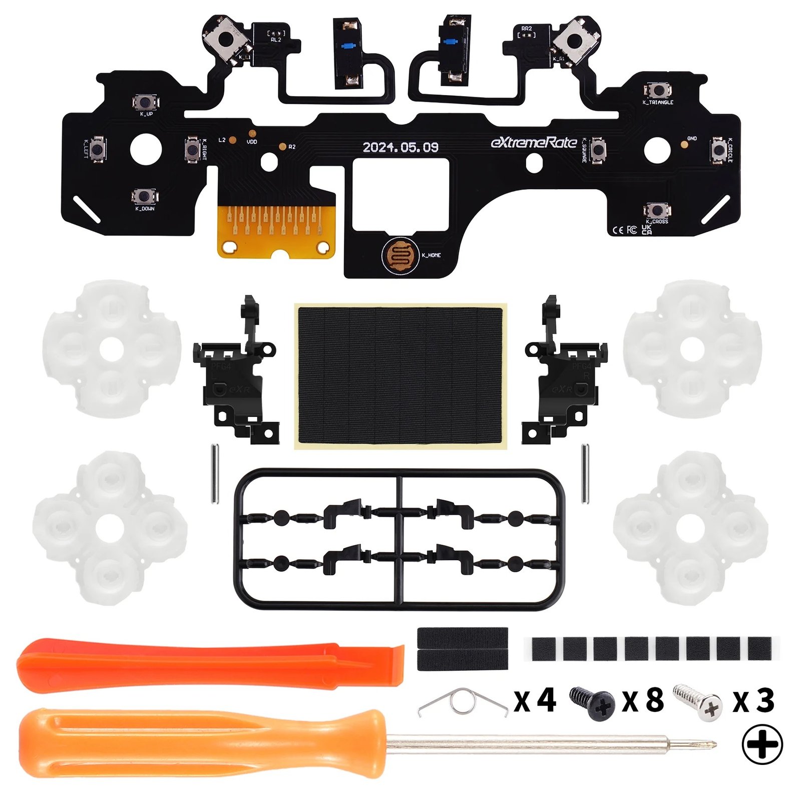 PS5 Controller Whole Clicky Kit V2, Shoulder Face Dpad Buttons – Image 9